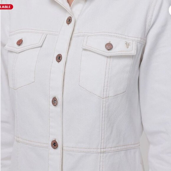 FRYE Denim Dress BONE Size Medium NWT - Picture 5 of 7